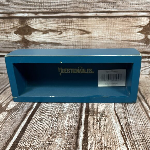 QUESTIONABLES Blue Wooden Sign Plaque Box Math Didn't Use Algebra Once 6.5" - Picture 3 of 6